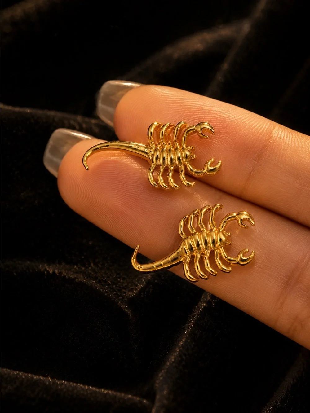 Gold plated Scorpion Drop Earrings